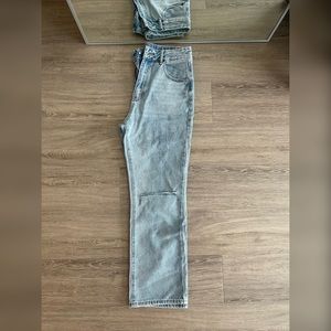 Fashion nova high waist boot slit